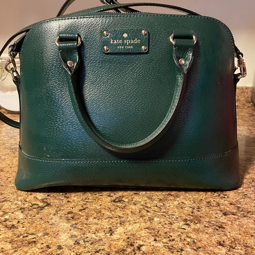 Green Kate Spade Sadie dome satchel
